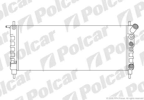 Радиатор охлаждения двигателя Polcar 555508-5
