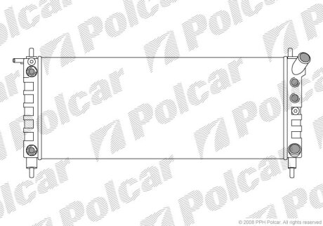 Радиатор охлаждения двигателя Polcar 555508-7