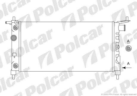 Радиатор охлаждения двигателя Polcar 555508-8