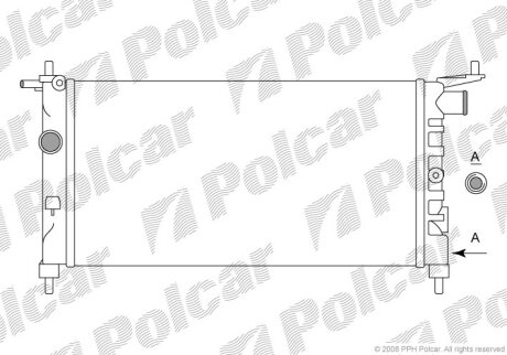 Радиатор охлаждения двигателя Polcar 555508A1