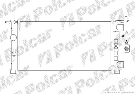 Радиатор охлаждения двигателя Polcar 555508A2