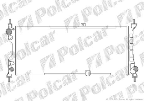 Радиатор охлаждения двигателя Polcar 555508A3