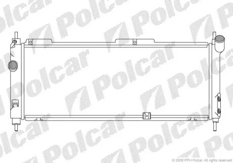 Радиатор охлаждения двигателя Polcar 555508A4