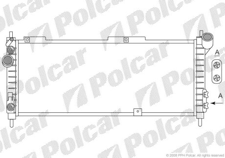 Радиатор охлаждения двигателя Polcar 555508A6