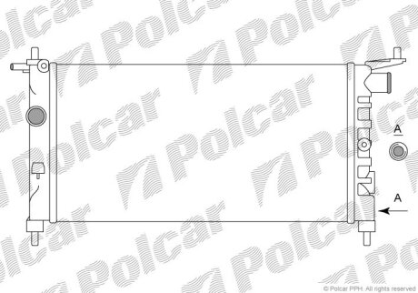 Радиатор охлаждения двигателя Polcar 555508B1