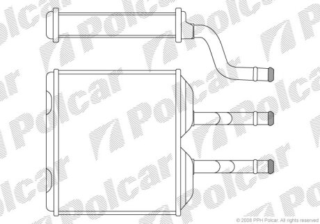 Радиатор отопителя Polcar 5555N8-1