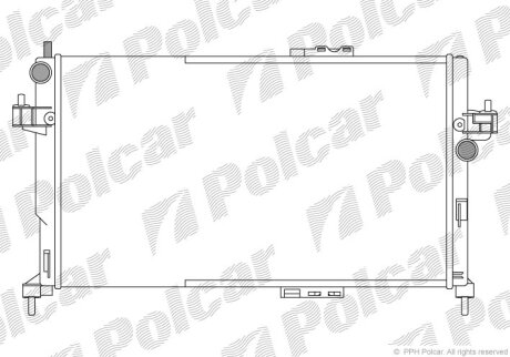 Радиатор охлаждения двигателя Polcar 555608A4