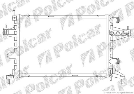Радиатор охлаждения двигателя Polcar 555608B1