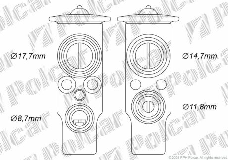 Клапан кондициоера Polcar 5556KZ-1