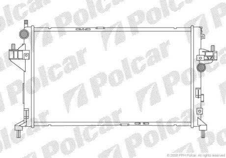 Радиатор охлаждения двигателя Polcar 555708-1