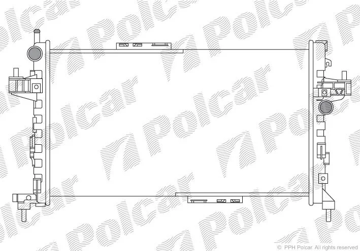 Радиатор охлаждения двигателя Polcar 555708A1 (фото 1)