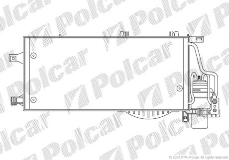 Радиатор кондиционера (Конденсатор) Polcar 5557K8C2