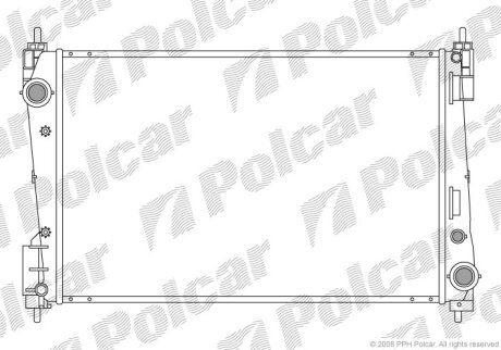 Радиатор охлаждения двигателя Polcar 555808-1