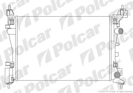 Радиатор охлаждения двигателя Polcar 555808A2