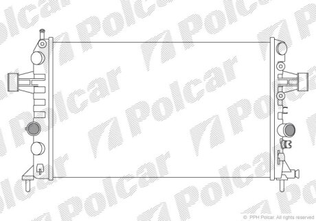 Радиатор охлаждения двигателя Polcar 556008-3