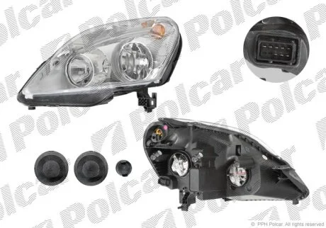 Фара основная правая Polcar 556309-U