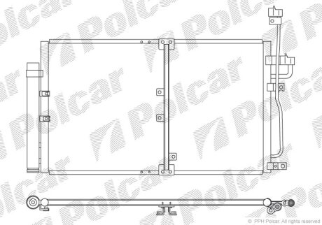 Радиатор кондиционера (Конденсатор) Polcar 5565K8C1