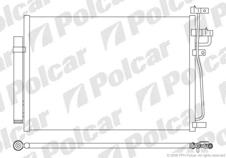 Радиатор кондиционера (Конденсатор) Polcar 5565K8C2