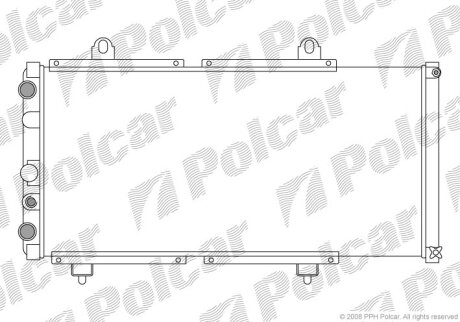 Радиатор охлаждения двигателя Polcar 570108A2