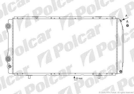 Радиатор охлаждения двигателя Polcar 570208-2