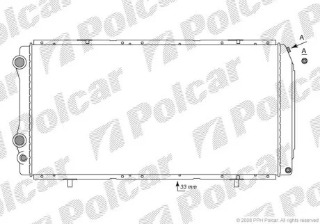 Радиатор охлаждения двигателя Polcar 570208-2
