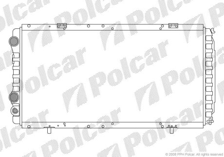 Радиатор охлаждения двигателя Polcar 570208A2