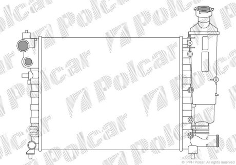 Радиатор охлаждения двигателя Polcar 570608-1