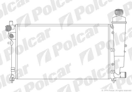 Радиатор охлаждения двигателя Polcar 570608-7