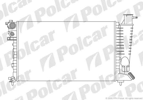 Радиатор охлаждения двигателя Polcar 570708-2