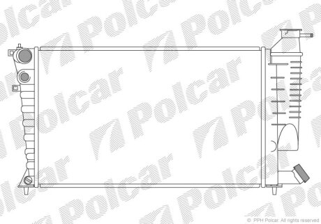 Радиатор охлаждения двигателя Polcar 570708A6