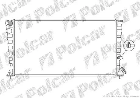 Радиатор охлаждения двигателя Polcar 570808-2