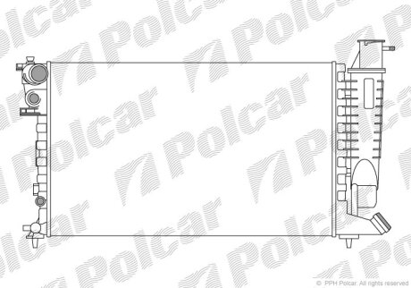 Радиатор охлаждения двигателя Polcar 570808A1