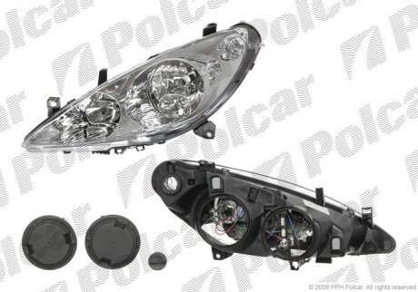 Фара основная левая и правая, комплект Polcar 571009-E