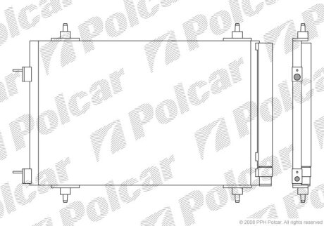 Конденсер, радиатор кондиционера Polcar 5711K8C1S