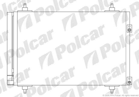 Конденсер, радиатор кондиционера Polcar 5711K8C2S