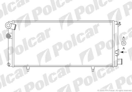 Радиатор охлаждения двигателя Polcar 572208A2