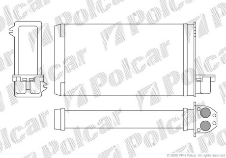 Радиатор отопителя Polcar 5722N8-1