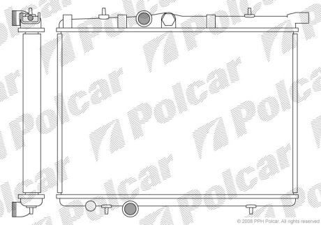 Радиатор охлаждения двигателя Polcar 572308-2