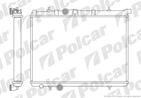 Радиатор охлаждения двигателя Polcar 572308-3