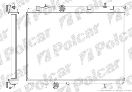 Радиатор охлаждения двигателя Polcar 572308-4