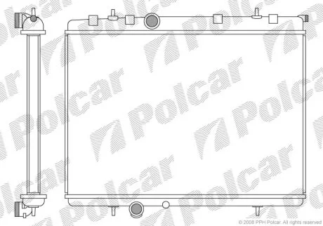 Радиатор охлаждения двигателя Polcar 572308-4