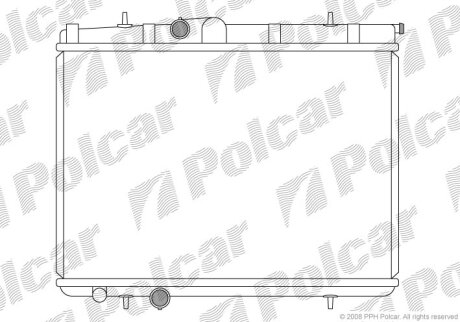 Радиатор охлаждения двигателя Polcar 572308-5