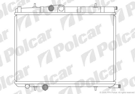 Радиатор охлаждения двигателя Polcar 572308-7