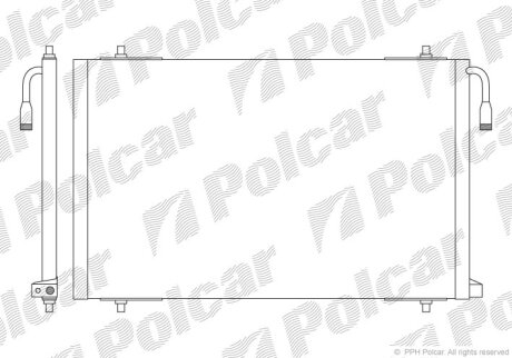 Конденсер, радиатор кондиционера Polcar 5723K8C1