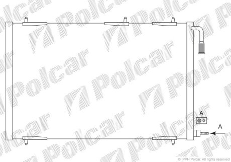 Радиатор кондиционера (Конденсатор) Polcar 5723K8C3