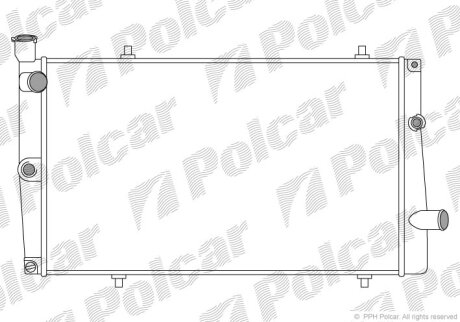 Радиатор охлаждения двигателя Polcar 573708-2