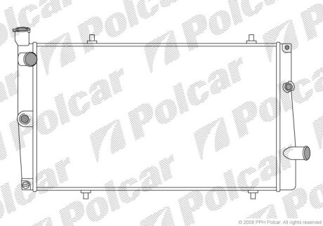 Радиатор охлаждения двигателя Polcar 573708-6