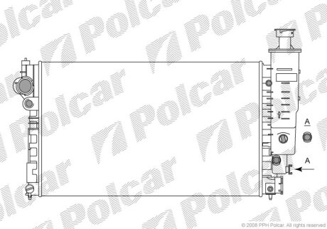 Радиатор охлаждения двигателя Polcar 57450801