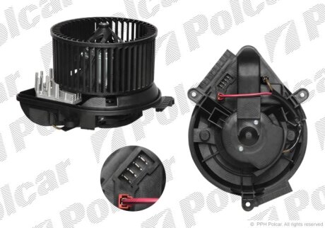 Вентлятор печки Polcar 5745NU-1