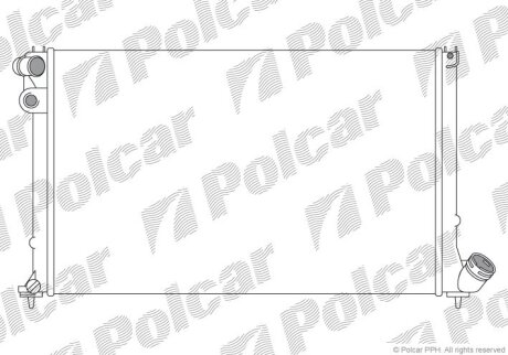 Радиатор охлаждения двигателя Polcar 574608A3